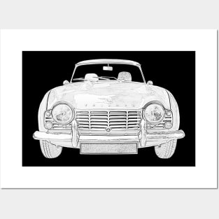 Triumph TR4 classic car Posters and Art